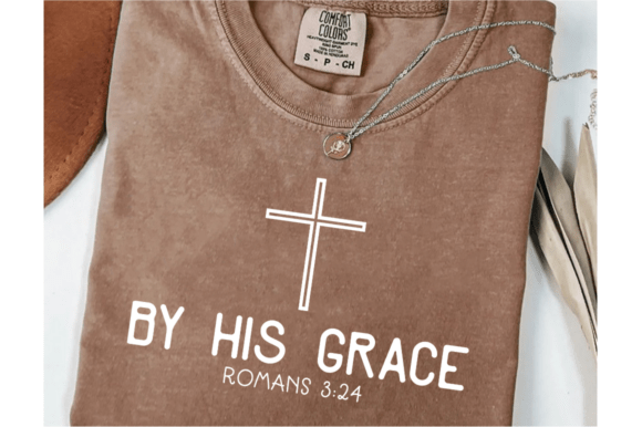 By His Grace Christian Faith SVG for T-Shirt Designs