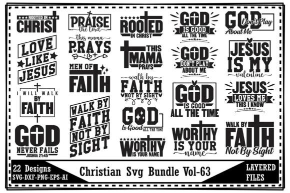 Christian Svg Bundle Vol-63: Perfect for T-Shirt Designs and Graphics