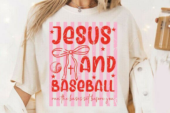 Jesus and Baseball PNG: A Faithful Stitch
