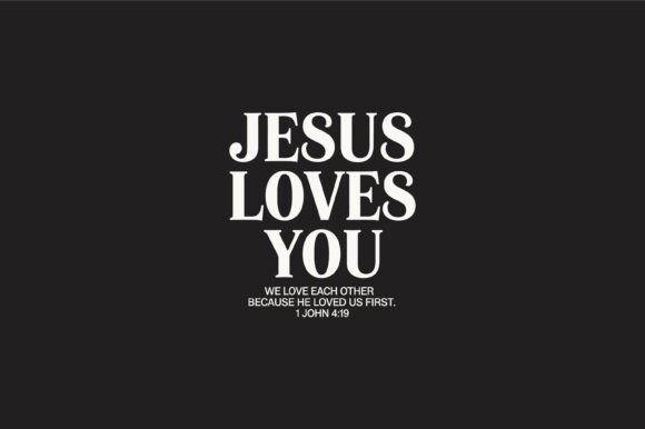 Jesus Loves You Faith Quote: A Heartfelt Embroidery Design