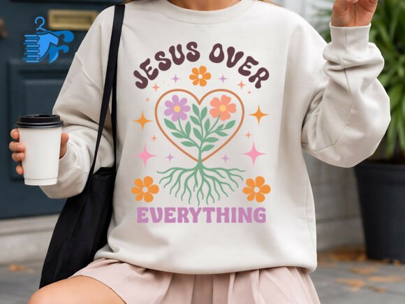Jesus over Everything SVG: Perfect for T-Shirt Designs & Graphics