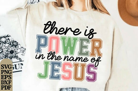 Power in Jesus Christian Coquette Graphics for T-Shirt Designs