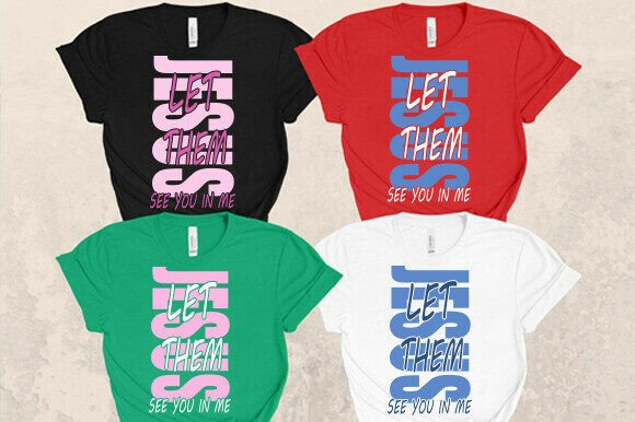 Retro God Jesus Let Them Svg, for T-Shirt Designs and Graphics