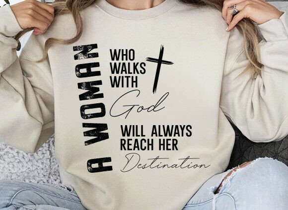 Reviewing A Woman Who Walks with God SVG for T-Shirt Designs
